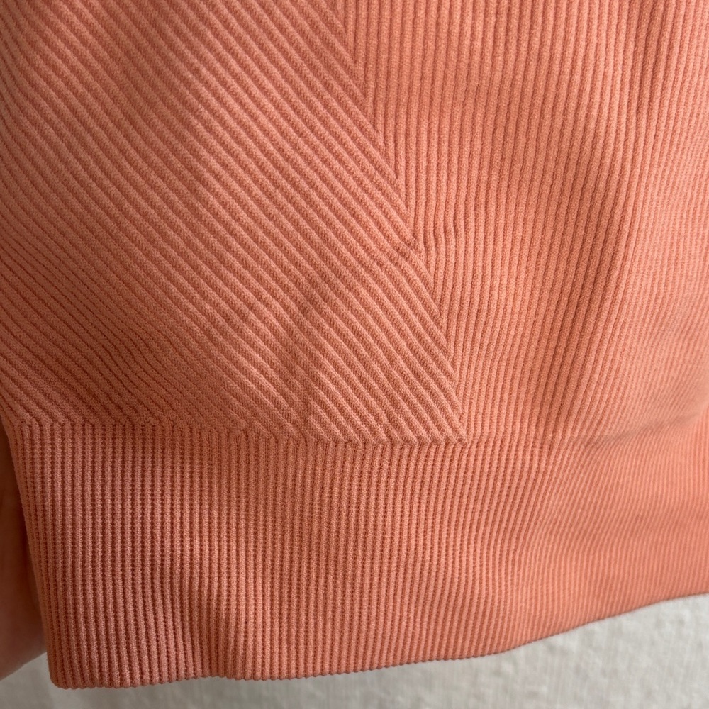 Yogalicious Ribbed Racerback Peach Sports Bra sz L - Picture 6 of 6
